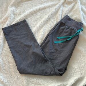 Figs Livingston High-Waisted Scrub Pants Graphite Gray Women’s Size Small Petite